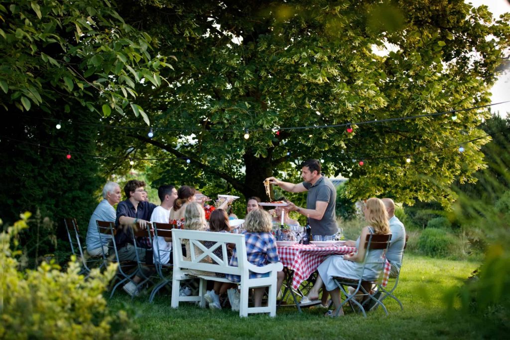 Knoblauch, pasta, essen, outdoor, italienisch.