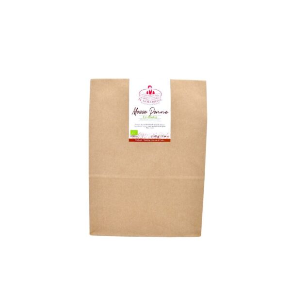 Geröstete Pappbeutel für Pastagerichte bei Il Golosone.