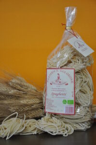 Feines Bio-Spagetti aus italienischer Pastieria Il Golosone, handgemacht, ideal für authentische Pasta-Gerichte.